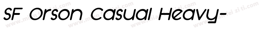 SF Orson Casual Heavy字体转换